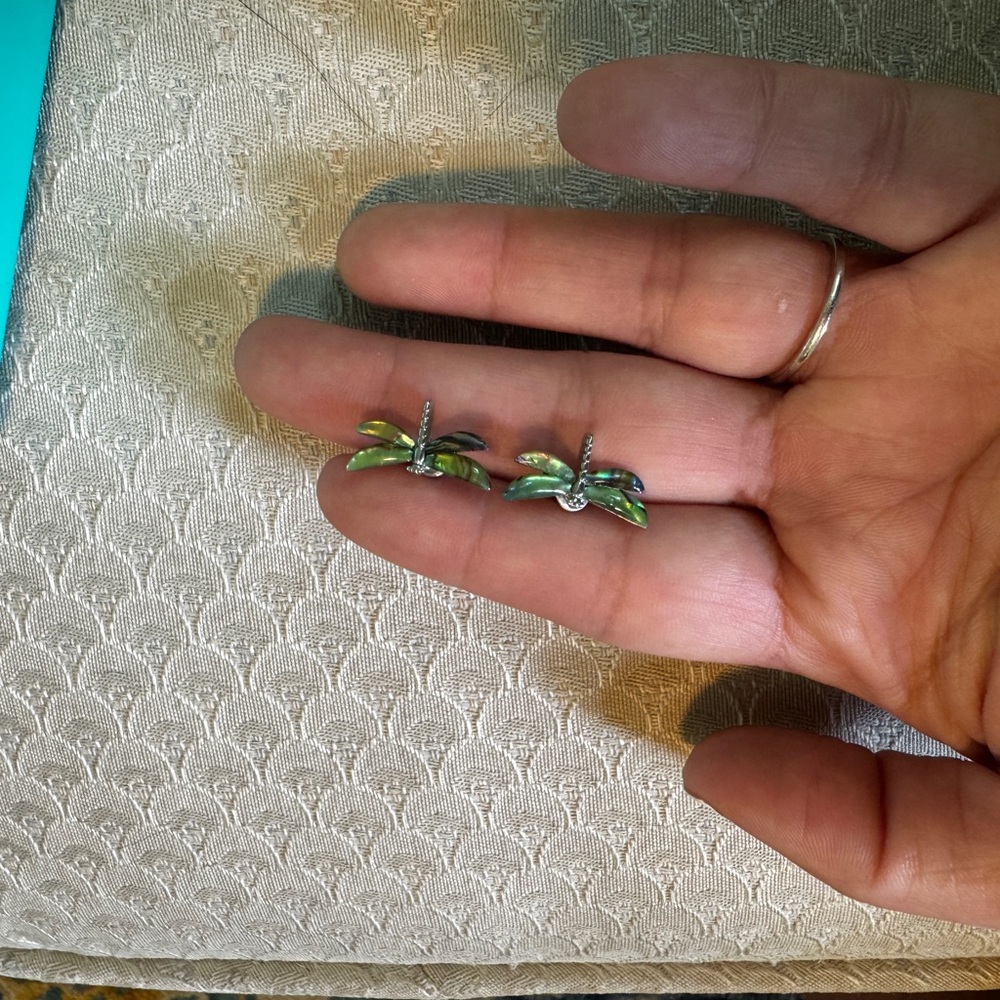 Abalone Dragonfly Earrings